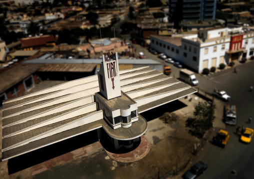 High angle view of Fiat tagliero garage, Central Region, Asmara, Eritrea