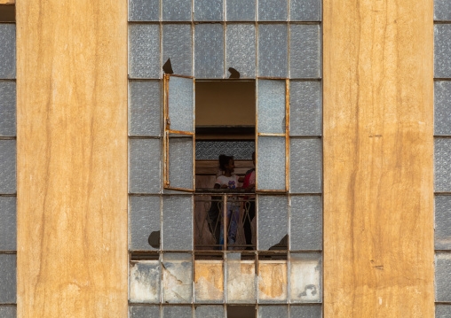 Old apartments building from the italian colonial times, Central region, Asmara, Eritrea