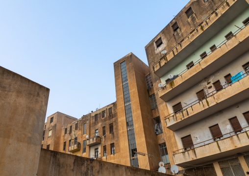 Old apartments building from the italian colonial times, Central region, Asmara, Eritrea