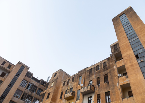 Old apartments building from the italian colonial times, Central region, Asmara, Eritrea