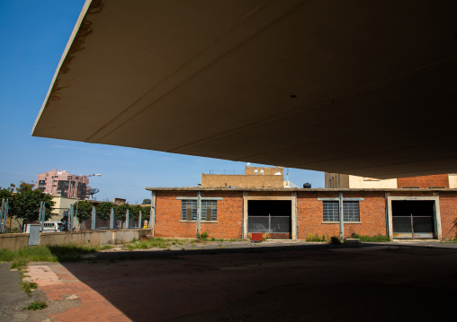 Futurist architecture of the FIAT tagliero service station built in 1938, Central region, Asmara, Eritrea