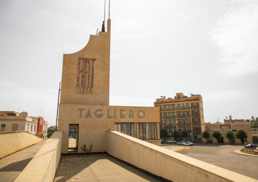 Futurist architecture of the FIAT tagliero service station built in 1938, Central region, Asmara, Eritrea