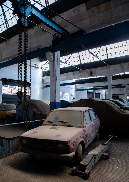 Old FIAT garage now used as a parking, Central region, Asmara, Eritrea