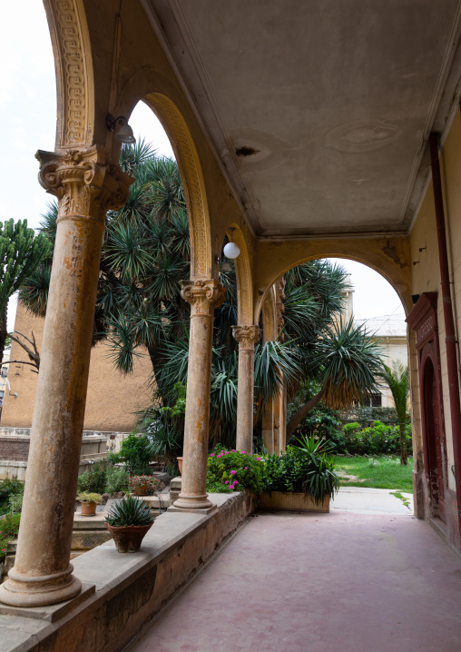 Columns of old opera house from the italian colonial times, Central region, Asmara, Eritrea