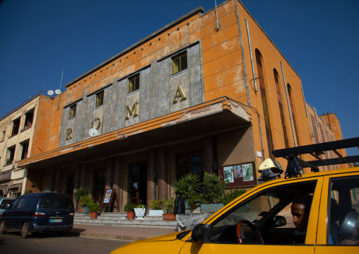 Old art deco roma cinema from the italian times, Central region, Asmara, Eritrea