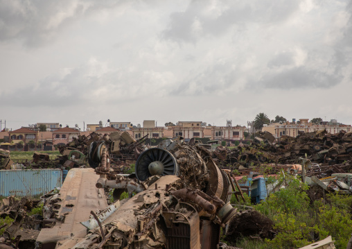 Luxury villas for the war heroes in front of the tank graveyard, Central region, Asmara, Eritrea