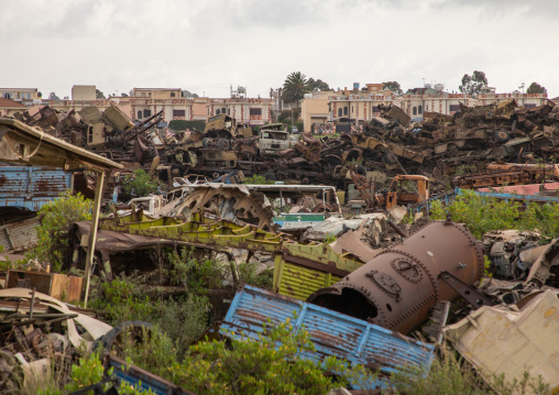 Military tank graveyard, Central region, Asmara, Eritrea