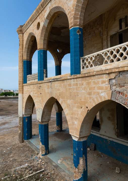 Ruins of the old palace of Haile Selassie, Northern Red Sea, Massawa, Eritrea