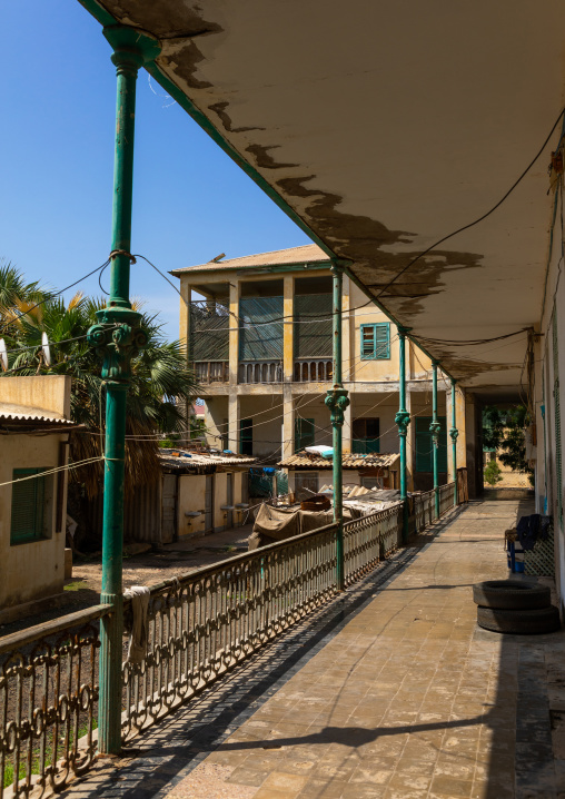 Old colonial building from the italian era, Northern Red Sea, Massawa, Eritrea