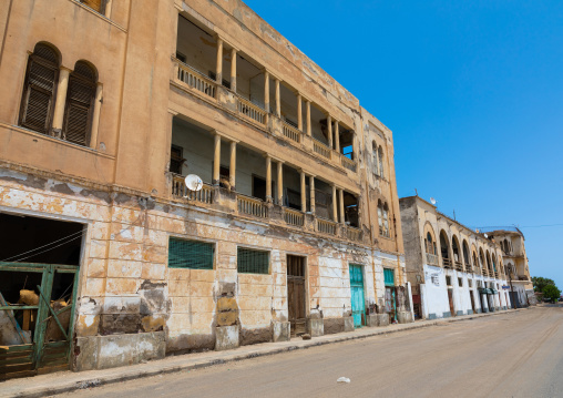 Old ottoman architecture building, Northern Red Sea, Massawa, Eritrea