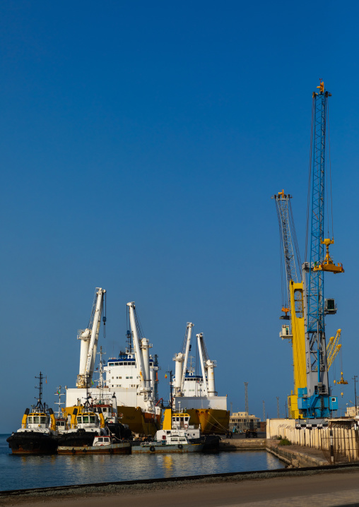 Ships in the commercial port, Northern Red Sea, Massawa, Eritrea