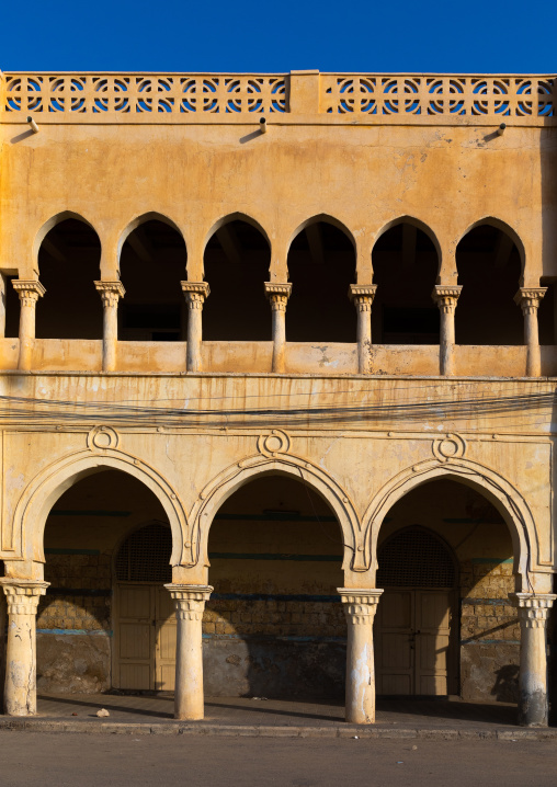 Old ottoman architecture building, Northern Red Sea, Massawa, Eritrea