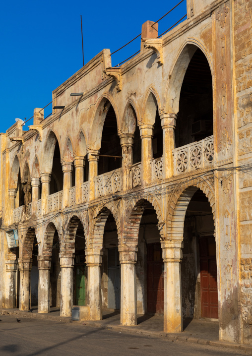 Old ottoman architecture building, Northern Red Sea, Massawa, Eritrea