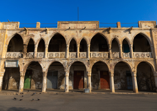 Old ottoman architecture building, Northern Red Sea, Massawa, Eritrea