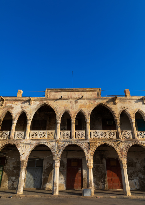 Old ottoman architecture building, Northern Red Sea, Massawa, Eritrea