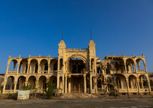 Ruins of the former banca d'italia, Northern Red Sea, Massawa, Eritrea