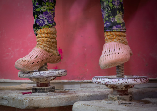 Soes of a worker in a flour mill, Central region, Asmara, Eritrea