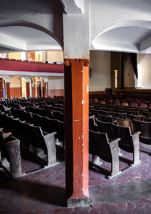 Seats inside the old opera house from the italian colonial times, Central region, Asmara, Eritrea