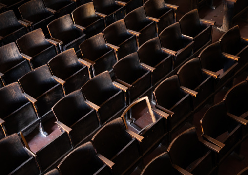 Seats inside the old opera house from the italian colonial times, Central region, Asmara, Eritrea