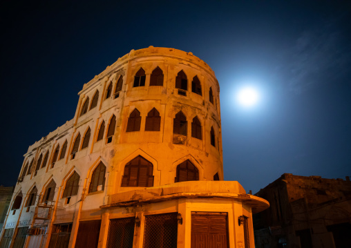 The hotel torino built in 1938 is an example of venetian influenced architecture, Northern Red Sea, Massawa, Eritrea