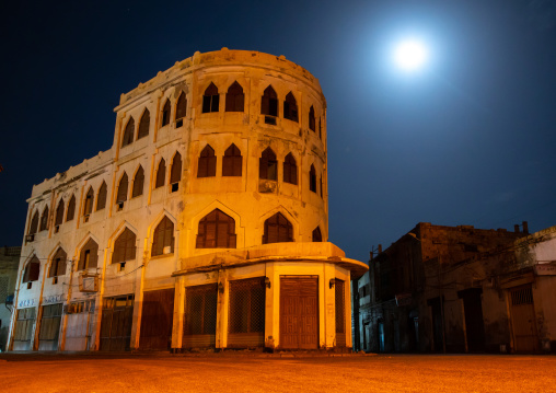 The hotel torino built in 1938 is an example of venetian influenced architecture, Northern Red Sea, Massawa, Eritrea