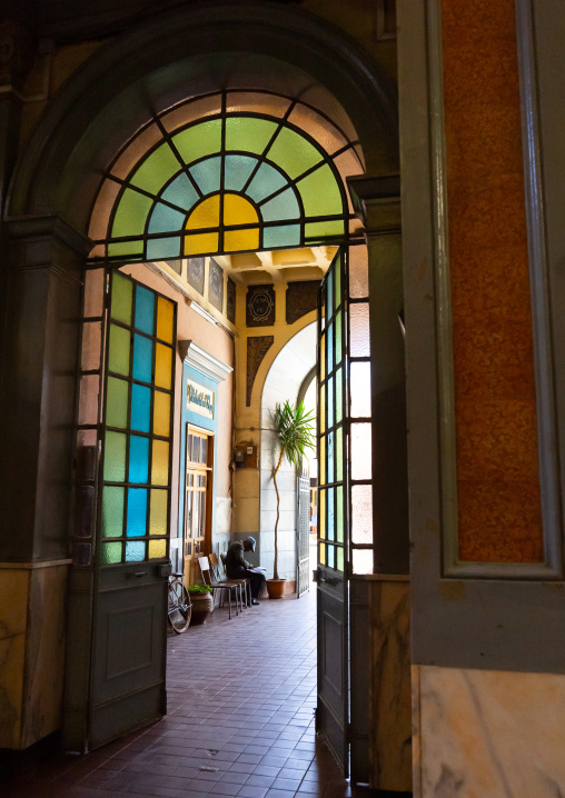 Central Post Office entrance with stained glasses, Central region, Asmara, Eritrea