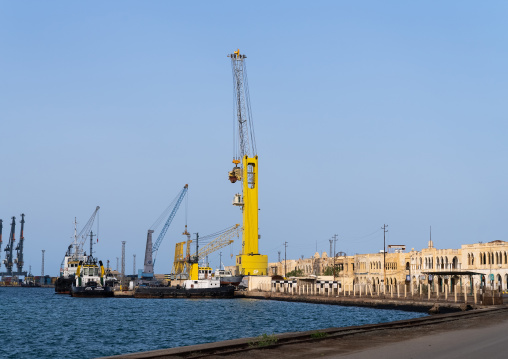 Cranes in the port, Northern Red Sea, Massawa, Eritrea