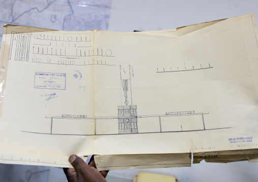 Old italian plan for Tagliero FIAT building, Central Region, Asmara, Eritrea