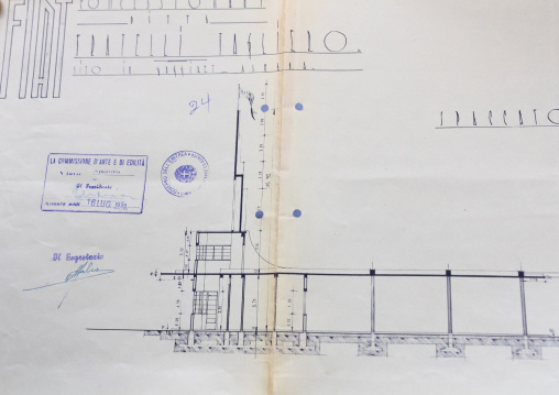 Old italian plan for Tagliero FIAT building, Central Region, Asmara, Eritrea