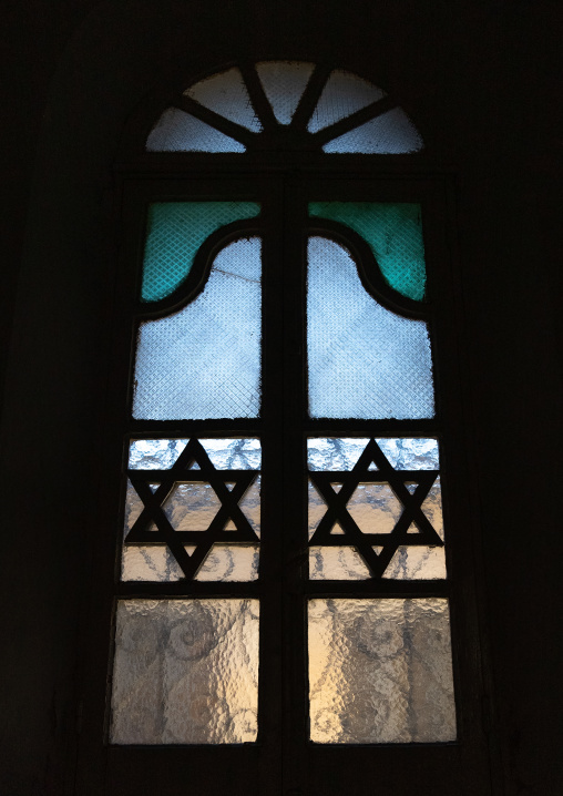 Asmara Synagogue window with star of David, Central Region, Asmara, Eritrea