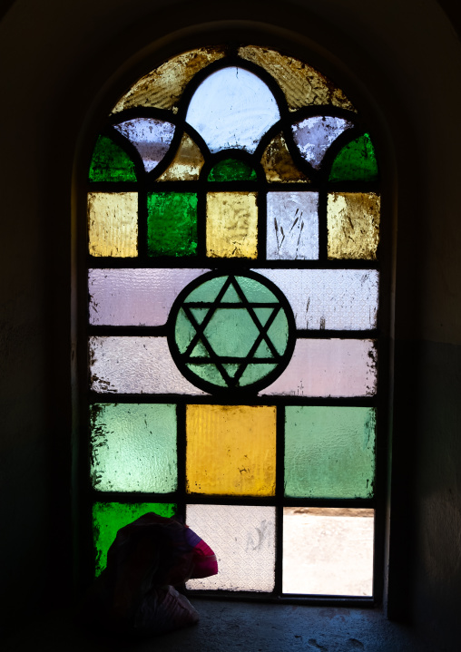 Star of David in an old jewish building, Central Region, Asmara, Eritrea