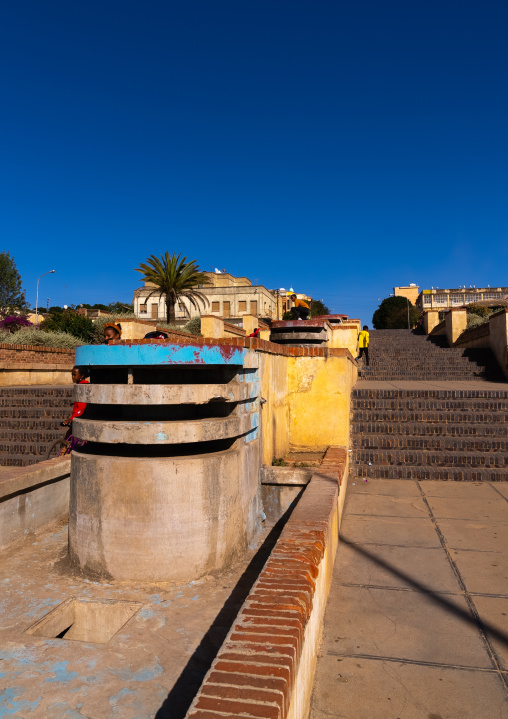 Eritrean children playing in Mai Jah Jah Fountain, Central Region, Asmara, Eritrea