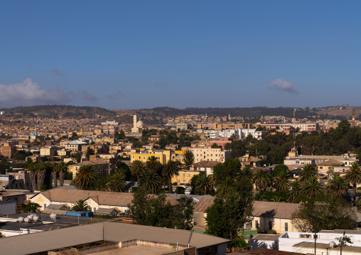 High angle view of the town, Central Region, Asmara, Eritrea