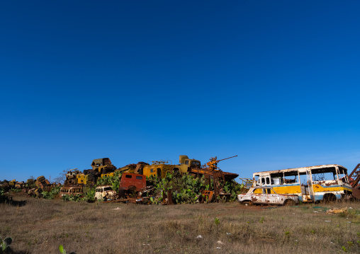 Military tank graveyard, Central Region, Asmara, Eritrea