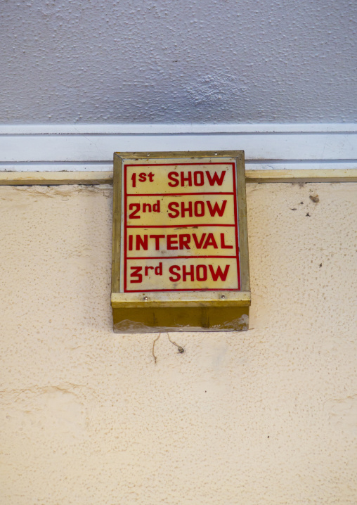 Cinema impero sign for the shows, Central Region, Asmara, Eritrea