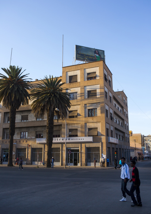 Art deco italian colonial building, Central Region, Asmara, Eritrea