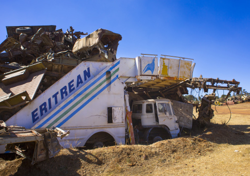 Tank and truck graveyard, Central Region, Asmara, Eritrea