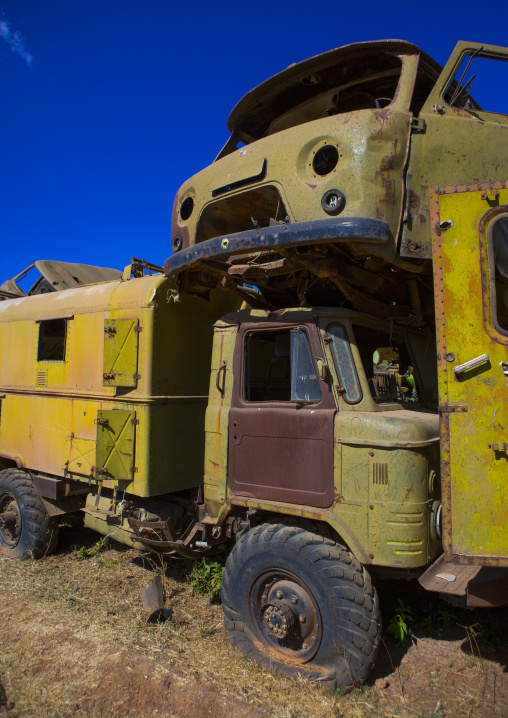 Tank and truck graveyard, Central Region, Asmara, Eritrea