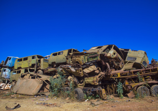 Tank and truck graveyard, Central Region, Asmara, Eritrea