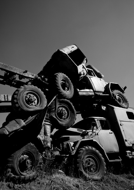 Tank and truck graveyard, Central Region, Asmara, Eritrea