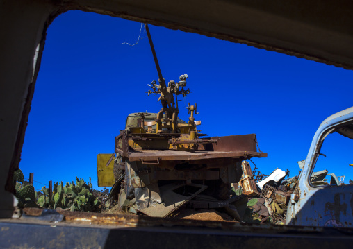 Tank and truck graveyard, Central Region, Asmara, Eritrea