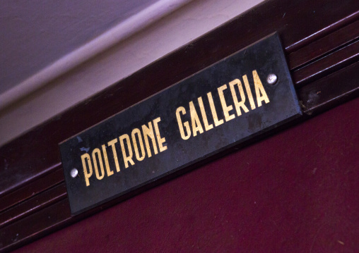 Opera house sign to the gallery, Central Region, Asmara, Eritrea