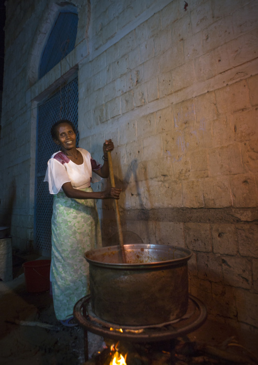 Eritrean cooking in the street, Northern Red Sea, Massawa, Eritrea