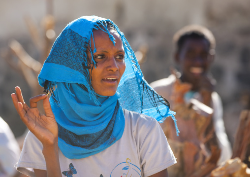 Eritrean woman in the monday wood and camel market, Anseba, Keren, Eritrea