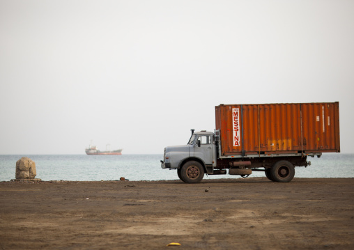 Truck on the seaside, Northern Red Sea, Massawa, Eritrea