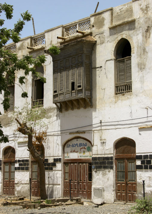 Mashrabiyah on an old ottoman house, Northern Red Sea, Massawa, Eritrea