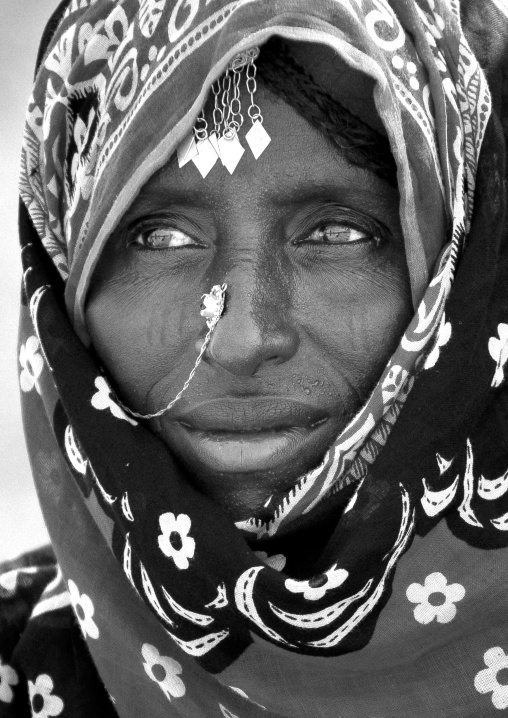 Portrait of an Afar tribe woman, Northern Red Sea, Thio, Eritrea