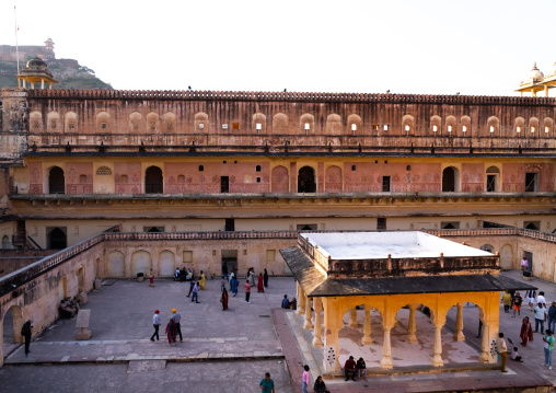 Amber Fort courtyard, Rajasthan, Amer, India