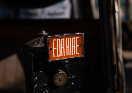 For hire Rickshaw sign, Rajasthan, Jaipur, India