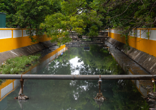 The canal made by the french, Pondicherry, Puducherry, India